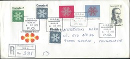 Canada Drummondville Quebec Registered Letter 1971 Via Yugoslavia.nice Stamps / Timbres .( 2 Scans ) - Brieven En Documenten