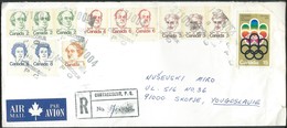 Canada Contrecoeur Quebec Registered Letter 1974 Via Yugoslavia.nice Stamps / Timbres .( 2 Scans ) - Covers & Documents