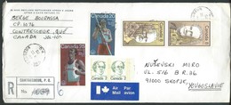 Canada Contrecoeur Quebec Registered Letter 1975 Via Yugoslavia.nice Stamps / Timbres .( 2 Scans ) - Lettres & Documents