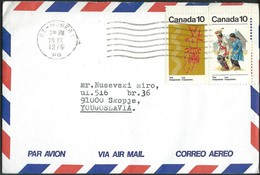 Canada Letter Via Yugoslavia 1976 -stamp Motive : 1976 Canadian Indians - Brieven En Documenten