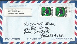 Canada Letter Via Yugoslavia 1973 - Motive Stamps : 1973 Christmas - Brieven En Documenten