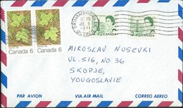 Canada Letter Via Yugoslavia 1971 - Motive Stamps : 1971 "The Maple Leaf In Four Seasons" - Summer - Lettres & Documents