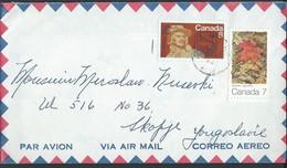 Canada Letter Via Yugoslavia 1972 - Motive Stamps :1972 The 300th Ann.of Governor Frontenac's Appointment To New France - Briefe U. Dokumente