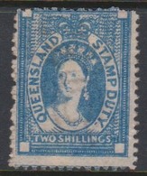 Australia-Queensland  F12 1871-72 Two Shillings Blue Mint - Mint Stamps