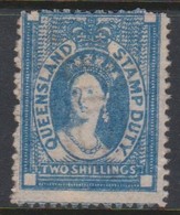 Australia-Queensland  F12 1871-72 Two Shillings Blue Mint - Ongebruikt