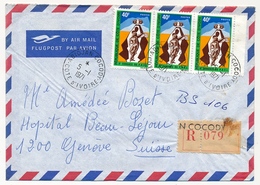 Côte D'Ivoire => Env. Rec ABIDJAN COCODY 1971 - Affr 40f Congrès Du PDCJ X3 - Ivoorkust (1960-...)