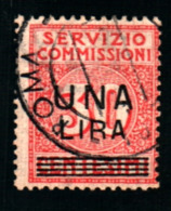 91070) ITALIA-1 L. Su 30 C.Cifra Entro Un Cerchio - Servizio Commissioni - USATO - Andere & Zonder Classificatie