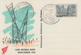 Carte  FRANCE   Camp  Eclaireurs   De  France  SERRE - PONCON     CHORGES   1965 - Sonstige & Ohne Zuordnung