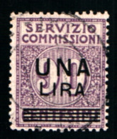 91072) ITALIA-1 L. Su 90 C.Cifra Entro Un Cerchio - Servizio Commissioni - USATO - Andere & Zonder Classificatie