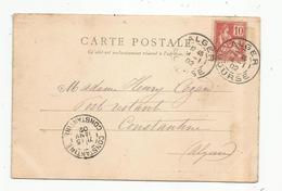 JC , ALGER BOURSE , Sur Carte Postale, CONSTANTINE ,1902 ,cp , Paris ,fort De Vincennes ,le Donjon , Dos Simple - Sonstige & Ohne Zuordnung