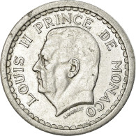 Monnaie, Monaco, 2 Francs, Undated (1943), Poissy, TTB, Aluminium, Gadoury:MC - 1922-1949 Louis II