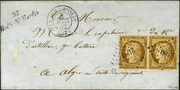 PC 2180 / N° 1 Paire Bistre Brun Càd T 15 LA MURE D'ISERE (37) Cursive 37 / Motte St Martin Sur Lettre Au Tarif De Milit - 1849-1850 Cérès