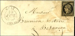 Càd T 13 GRAY (69) 10 JANV. 1849 / N° 3 Sur Lettre Avec Texte Daté D'une Petite Localité Le 10 Janvier 1849 Pour Besanço - 1849-1850 Ceres