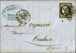 Plume + Càd T 15 VIENNE (37) 11 JANV. 49 / N° 3 Belles Marges Sur Lettre Pour Toulouse. - TB / SUP. - R. - 1849-1850 Cérès