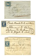 Lot De 3 Lettres Affranchies Avec N° 14 Au Tarif De Militaire Pour L'armée Navale De La Mer Noire. - TB. - 1853-1860 Napoléon III.