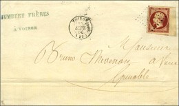 PC 3671 / N° 17 Grand Bdf Et Superbes Marges Càd T 15 VOIRON (37) Sur Lettre 3 Ports Pour Grenoble. 1858. - TB / SUP. - 1853-1860 Napoleone III