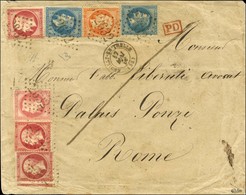 GC 2632 / N° 17 A (2 Ex. Très Belles Marges) + N° 23 + N° 24 + N° 29 (2) + N° 32 Càd NEUILLY-EN-THELLE (58) Sur Lettre P - 1853-1860 Napoléon III.