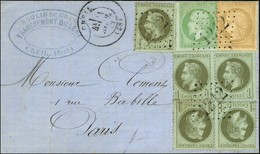 GC 1212 / N° 20 + 25 (1 Ex. + 2 Paires) + 59 Càd CREIL (58). 1872. - TB / SUP. - R. - 1863-1870 Napoleon III With Laurels