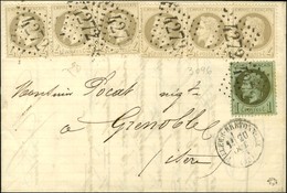 GC 4272 / N° 25 + 27 (2 Bandes De 3) Càd T 16 VILLERS-BRETONNEUX (76). 1871. - TB / SUP. - R. - 1863-1870 Napoleon III With Laurels