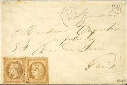 GC 1658 / N° 28 + 36 Càd T 16 GISORS (26) Sur Lettre Pour Paris. - TB. - 1863-1870 Napoléon III Con Laureles