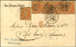 GC 2240 / N° 31 (5) Càd T 17 MARSEILLE (12) Sur Lettre Pour Port Louis (Île Maurice). 1872. - TB / SUP. - R. - 1863-1870 Napoléon III. Laure