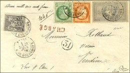 Càd PARIS / R. DE BOURGOGNE / N° 33 + 38 + 53 + 66 (pd) Sur Lettre Chargée Pour Vendôme. Affranchissement à 5,60 F : 50c - 1863-1870 Napoléon III. Laure