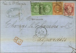GC 2602 / N° 31 + 32 + 35 (2) Càd T 16 NANTES (42) Sur Lettre Pour Valparaiso. 1872. - TB / SUP. - R. - 1870 Asedio De Paris