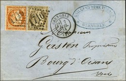 GC 1716 / N° 38 Variété 4 Large + N° 56 Càd T 17 GRENOBLE (37). 1874. - TB / SUP. - 1870 Belagerung Von Paris