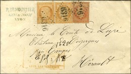 GC 6316 / N° 31 + 38 Paire Descriptif Rouge De Chargement Au Recto LYON.LES TERREAUX Sur Lettre Chargée. 1873. - TB. - 1870 Belagerung Von Paris