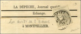 Càd T 17 TOULOUSE (30) 25 JANV. 71 / N° 41 Très Belles Marges Sur Bande D'imprimé Pour Montpellier (manque Le Rabat De L - 1870 Ausgabe Bordeaux
