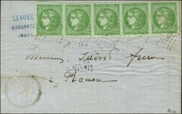 GC 2528 / N° 42 Bande De 5 Càd T 24 MORANNES (47). 1871. - TB. - R. - 1870 Ausgabe Bordeaux