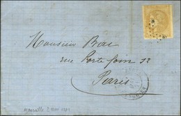 Etoile 4 / N° 43 Càd PARIS / R. D'ENGHIEN 6 MAI 71 Sur Lettre Avec Texte Daté De Marseille Le 2 Mai 1871 Acheminée Dans  - 1870 Ausgabe Bordeaux