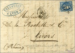 GC 2145 / B / N° 45 Bleu Foncé, Grand Bdf Càd LYON / LES BROTTEAUX. 1871. - TB / SUP. - 1870 Emisión De Bordeaux