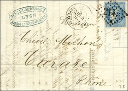 GC 2145 / A / N° 45 Bleu Pâle, Belles Marges Càd LYON / LES TERREAUX. 1871. - TB / SUP. - 1870 Emisión De Bordeaux