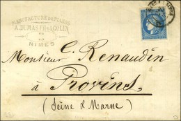 Càd T 15 GARE DE NIMES 29 / N° 46. 1871. - TB / SUP. - 1870 Emisión De Bordeaux