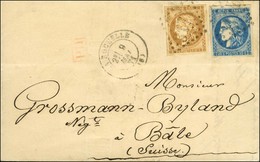 GC 314 / N° 43 + 46 Sur Lettre Pour Bâle. 1871. - TB / SUP. - 1870 Emisión De Bordeaux