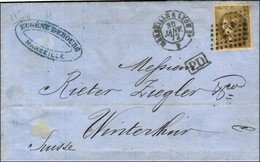 Losange ML 2° / N° 47 Infime Froissure Càd MARSEILLE A LYON Sur Lettre Pour Winterthur (Suisse). 1872. - TB. - 1870 Emisión De Bordeaux