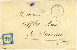 Càd T 24 JARS (17) Sur Lettre Non Affranchie Pour Sancerre. Au Recto, Càd T 17 SANCERRE (17) / Timbre-taxe N° 7 Bdf. 187 - 1859-1959 Storia Postale