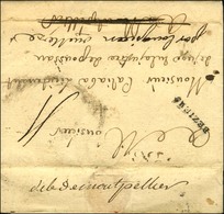 BEZIERS Sur Lettre Avec Texte Pour Montpellier Réexpédiée, Au Verso '' Deb De Montpellier '' (L N° 24). 1778. - TB / SUP - 1701-1800: Precursori XVIII