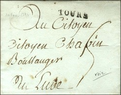 TOURS (sans 36) Sur Lettre Avec Texte Daté Du 10 Février 1793. - TB. - 1701-1800: Precursors XVIII