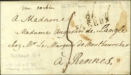 26 / EVREUX Sur Lettre Avec Texte Daté De Londres Le 30 Août 1814 Acheminée Jusqu'à Evreux Pour Rennes. - TB. - 1801-1848: Precursori XIX