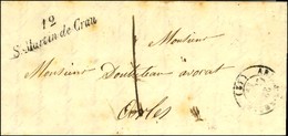Cursive 12 / St Martin De Crau Càd T 15 ARLES-S-RHONE (12) Taxe 1 Sur Lettre Locale. 1848. - TB / SUP. - 1801-1848: Precursori XIX