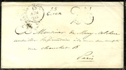 Cursive 35 / Ciron, Taxe 25 DT, Dateur B. 1852. - TB. - 1801-1848: Precursori XIX