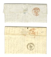 Lot De 2 Lettres Avec Càd D'arrivée Rouge De BLOIS : T 14 1847 ; T 15 1845. - TB. - 1801-1848: Precursori XIX