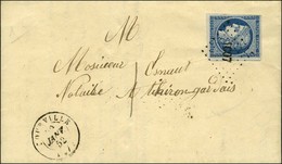 PC 1007 / N° 4 Belles Marges Càd T 15 COURVILLE (27) Sur Lettre Pour Thiron Gardais, Au Verso Cursive En Arrivée. 1852.  - Other & Unclassified