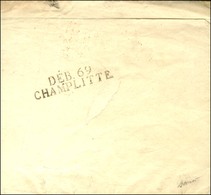 DEB. 69 / CHAMPLITTE + Taxe 1 Décime, Au Verso D'un Faire Part. 1831. - SUP. - Other & Unclassified