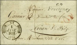 Cursive 69 / Fretigney Càd T 11 GY (69). 1833. - SUP. - Sonstige & Ohne Zuordnung