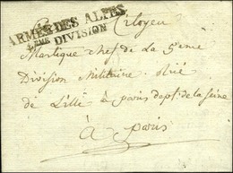 ARMEES DES ALPES / 4eme DIVISION Sur Lettre Avec Texte Daté De Grenoble Le 8 Nivose An 5 Pour Paris. - SUP. - R. - Sonstige & Ohne Zuordnung