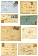 Lot De 17 Lettres Diverses : Marques Postales Et Oblitérations. - TB. - Collections