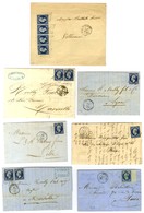 Lot De 14 Lettres Affranchies Avec N° 14. - B / TB. - Collections